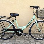 Bicicleta de Senhora Pantera verde-água com mudanças